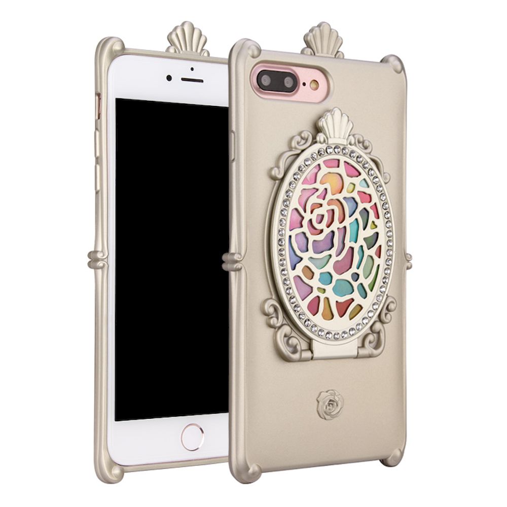 iPhone 7 Plus Rose Diamond MIRROR Case (Champagne Gold)